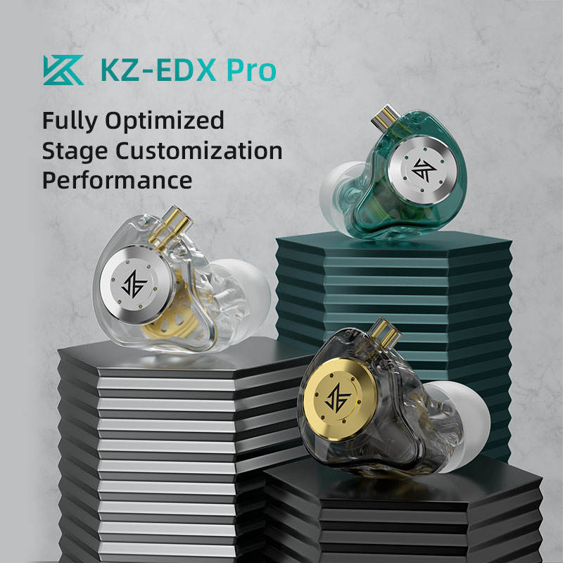 KZ EDX Pro Hi-Fi Bass In-Ear Earphones | Dual Magnetic Dynamic Wired IEMs