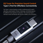 KZ M2 – Dual-Mic Silver-Plated Upgrade Type-C Cable built-in DAC and EQ modes