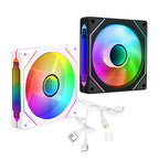 Prism 4Pro – 120 mm Non- PWM Case Fan with 5V ARGB Lighting & Silent Cooling