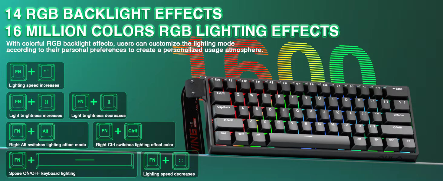 Aula WIN 60 HE Standard Edition – 60% Gaming Keyboard with Hall Effect Magnetic Switches, RGB Lighting & Custom Software