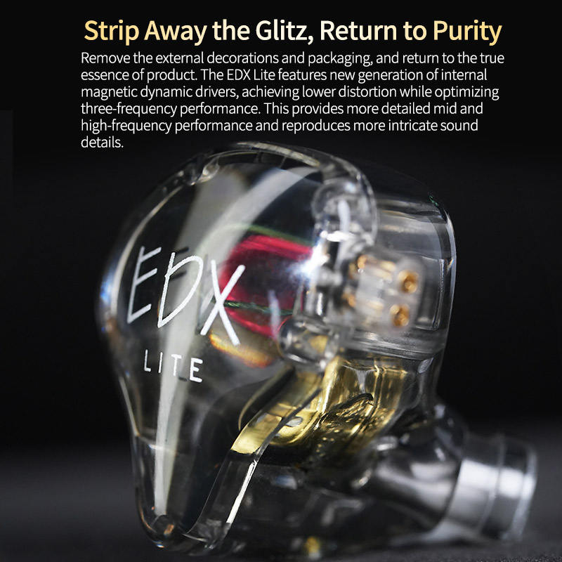 KZ EDX Lite – Super-Linear Dynamic Driver Wired In-Ear Earphones with Detachable Cable & HD Mic IEM