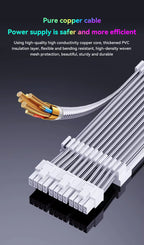 SNOWMAN 24-Pin + 8×2-Pin ARGB Extension Cables – 108 LED RGB Strip for Gaming PCs