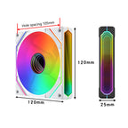 Prism 6Pro – 120 mm PWM 3 side infinty mirror Case Fan with 5V ARGB Lighting & Silent Cooling