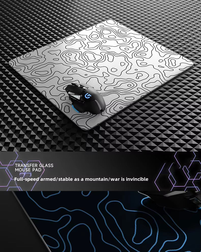 Glass Mouse Pad – Toughened Surface, Smooth Glide & Anti-Slip Base